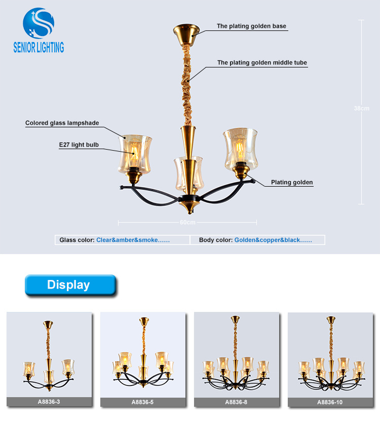 Modern Home Decorative Gold Brass Chandlier