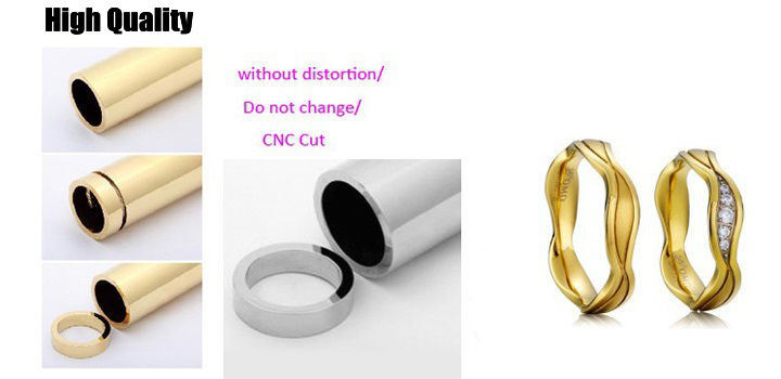 CZ Inlaid Fashion Rings Gold Plating with Stainless Steel Rings