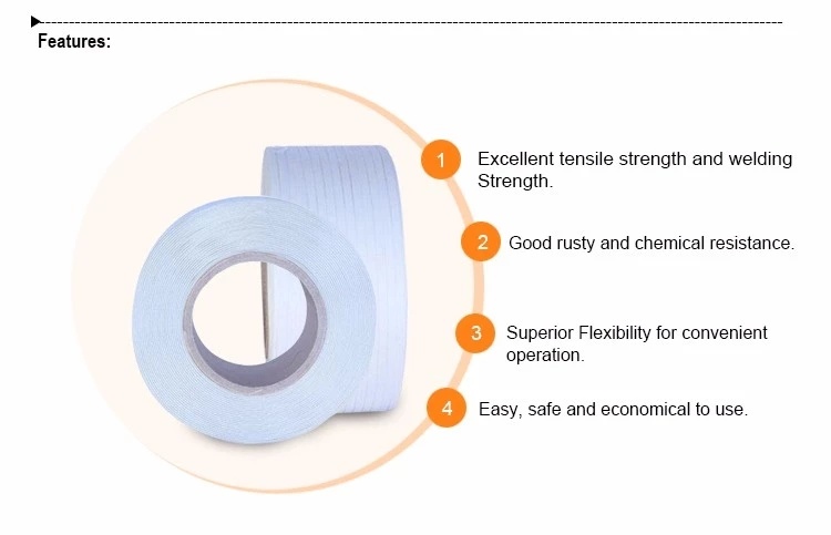 Extruded Polyester Strapping Belt on Plastic Reels, PP Strapping Band