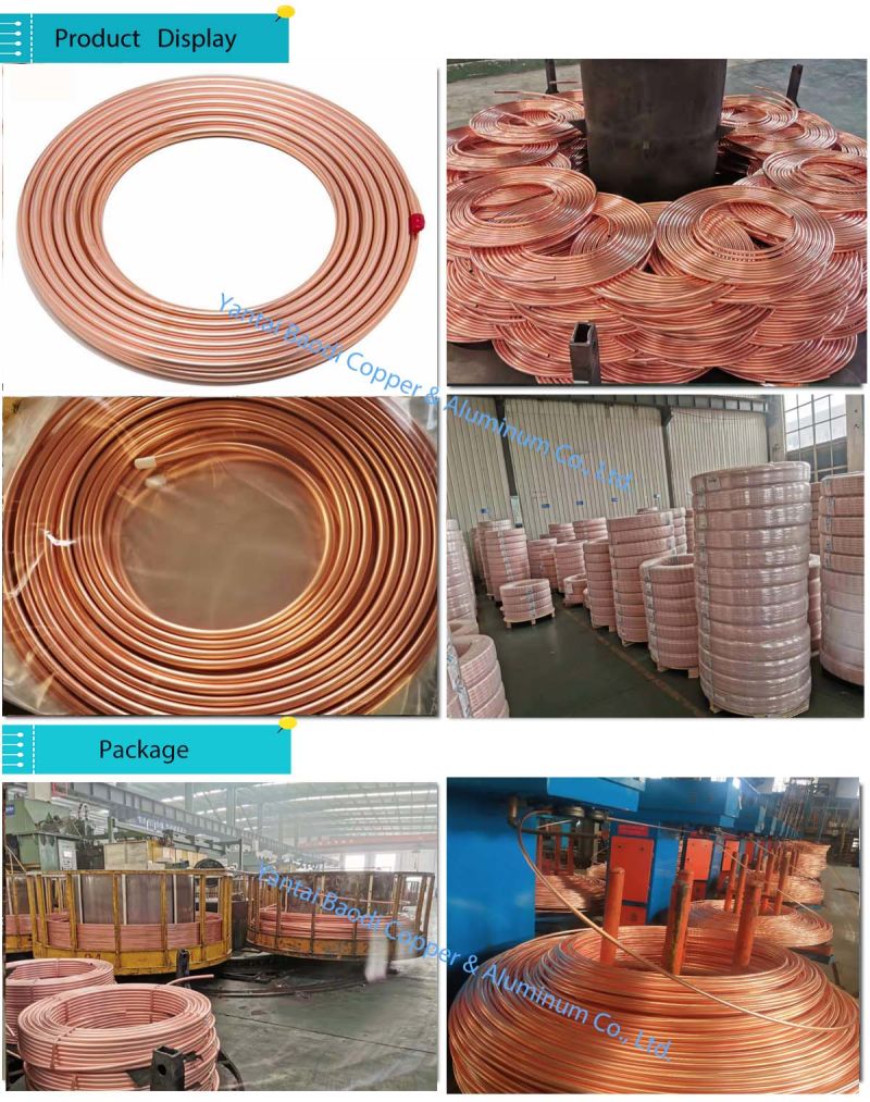 Pancake Coil T2 C10100 Copper Tube Pipe for Water Tube Freezer Heater