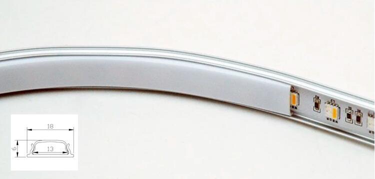 Anodized Aluminum Profile Bendable Extrusion Curved for LED Strips Light
