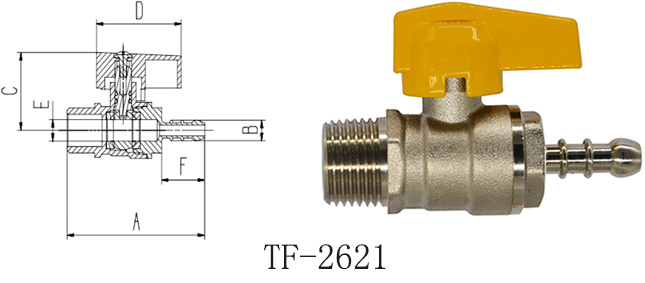 Nickel Plating Copper / Brass Natural Gas Ball Valve