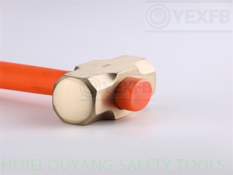 Non-Sparking Copper Beryllium Sledge Hammer with Fiberglass Handle, 1000 G, Atex
