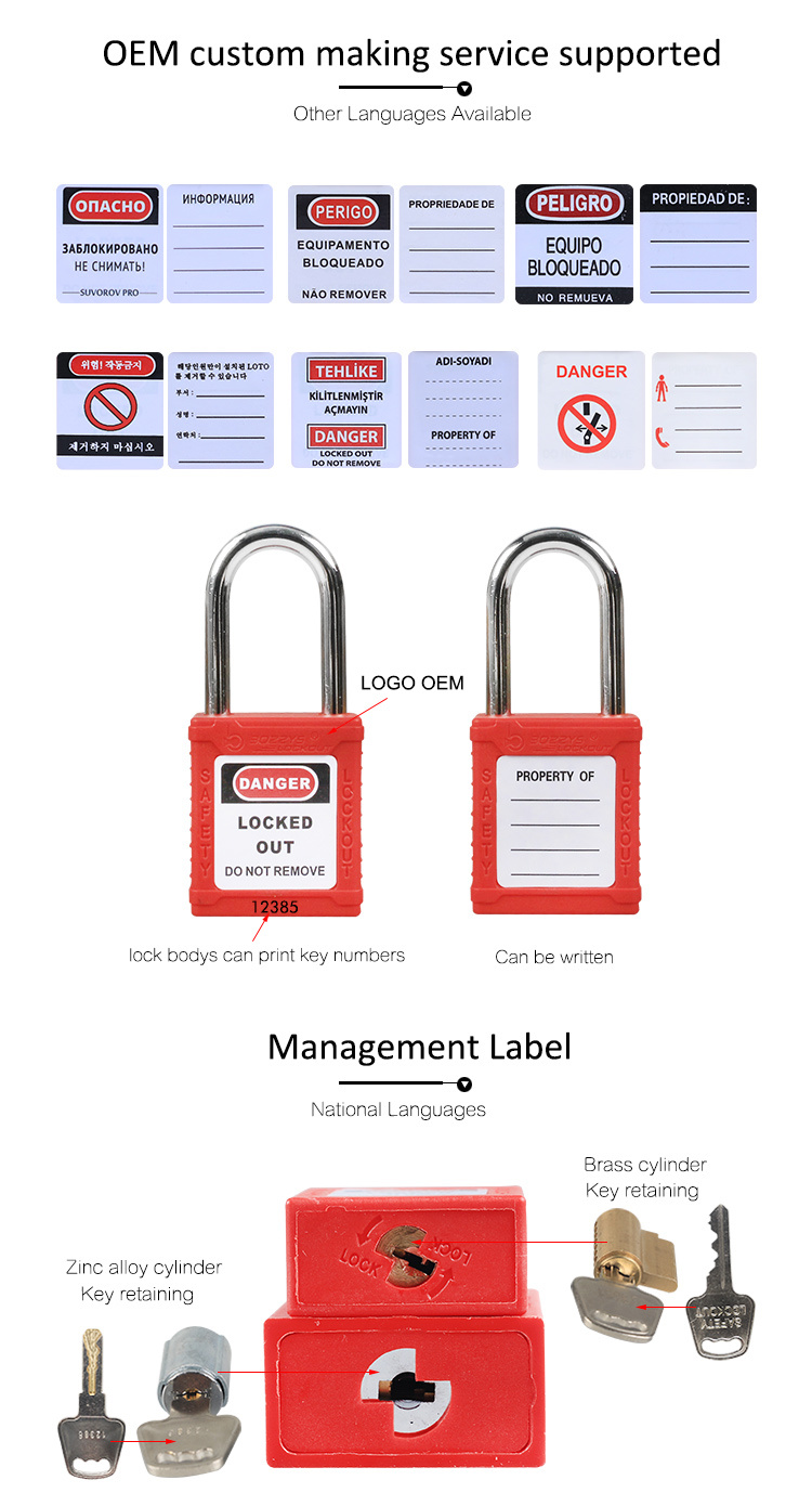 Non-Conductive Small Industy Safety Padlock Bd-G04