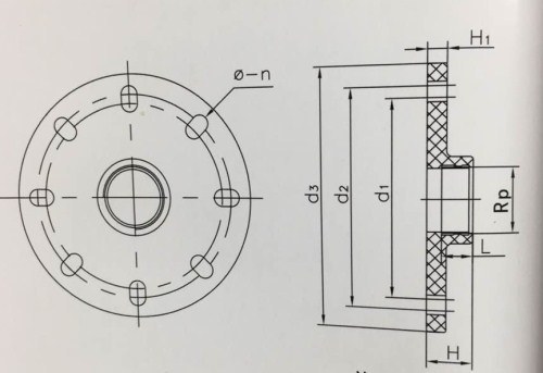 DIN Standard PVC Blank Flange with Copper Screw