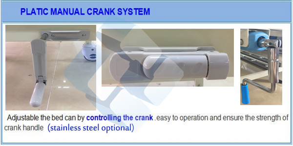 Manual 4 Crank Hospital Beds Simple Beds for Patient