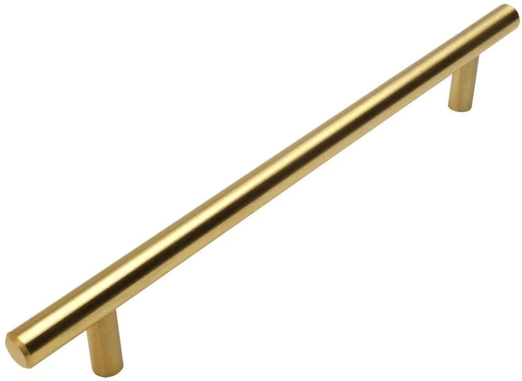 American Popular Brushed Brass Cabinet Hardware Euro Style Bar Handle Pull