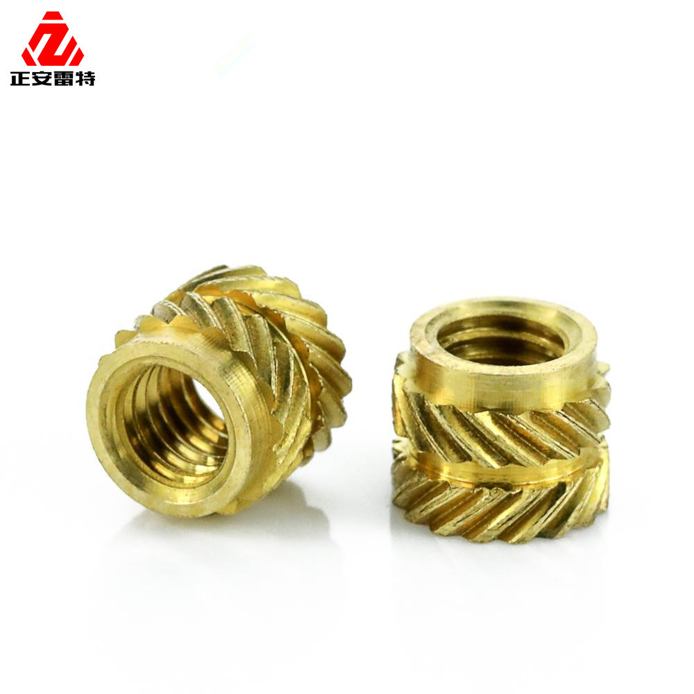 CNC Brass Turning Part/Brass Knurled Insert Nut Pin/Brass Threaded Insert Nuts