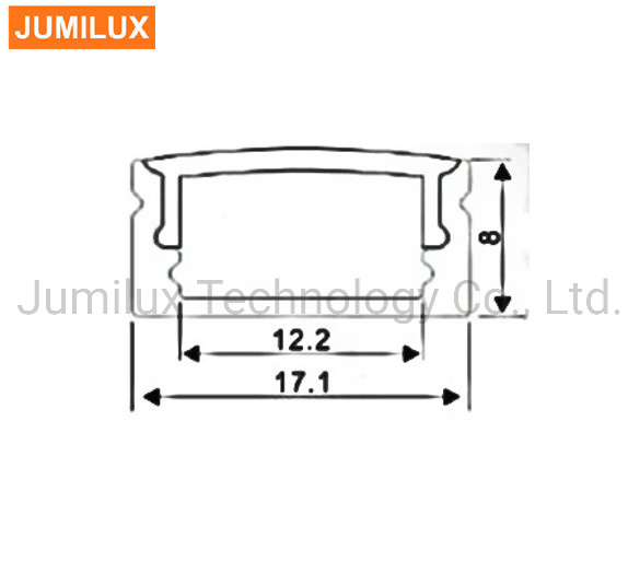 High Quanlity Flat 12mm Wide Aluminum LED Profile for LED Strip Light