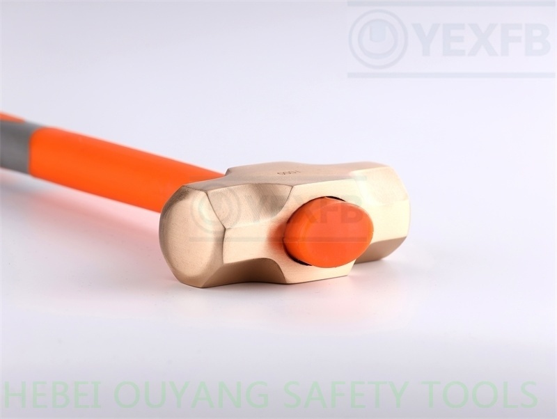 Non-Sparking Copper Beryllium Sledge Hammer with Fiberglass Handle, 1000 G, Atex