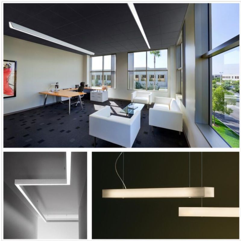 75mm Width Square Shaped Pendant LED Aluminum Profile for LED Strip Light