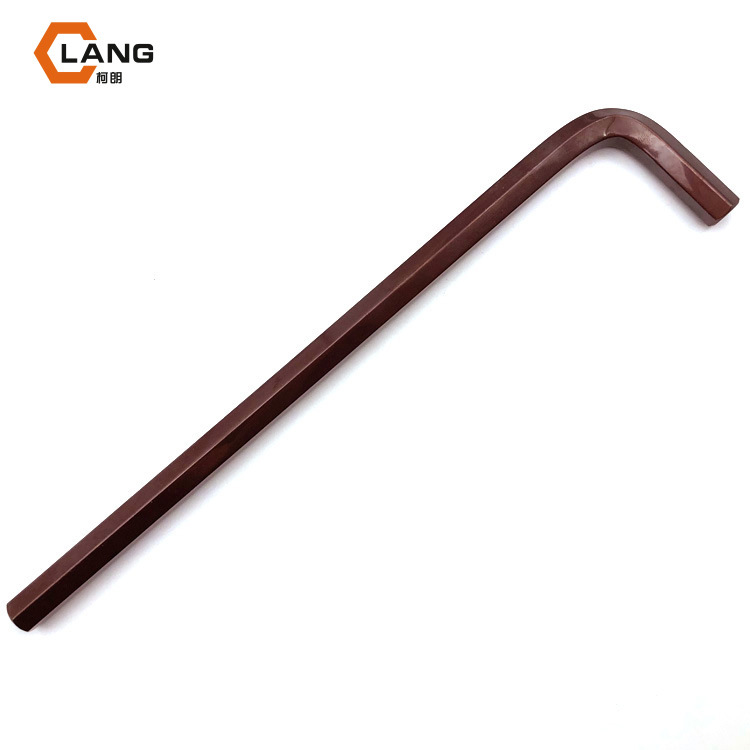 L Type Allen Key Copper Plated Bronze Finish Flat End Hex Key