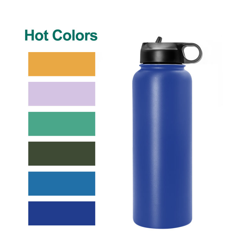 40oz Wide Mouth Vacuum Insulated Sports Water Bottle Wide Lid