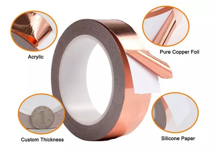 Copper Foil Tape 2inch with Conductive Adhesive for Guitar & EMI Shielding