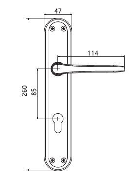 PVD Finishing Brass Door Lock B-PM1355-PVD