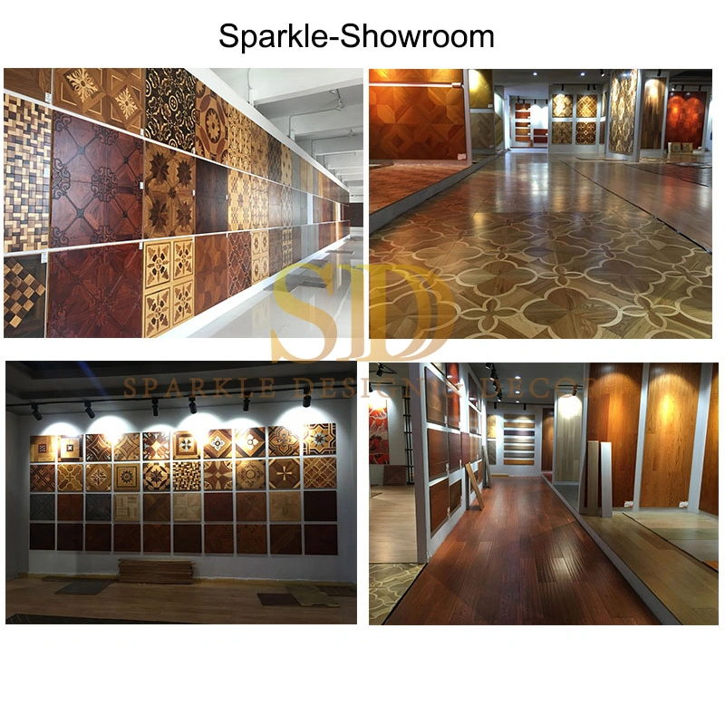 Modern Style Wood/Parquet Floor Texture and Panels Brown Color Wood Inlay Metal/Brass/Steel