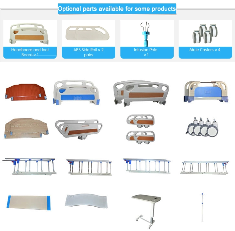 Wholesale 1 Cranks Folding Railing Old People Hospital Beds with ABS Headboard