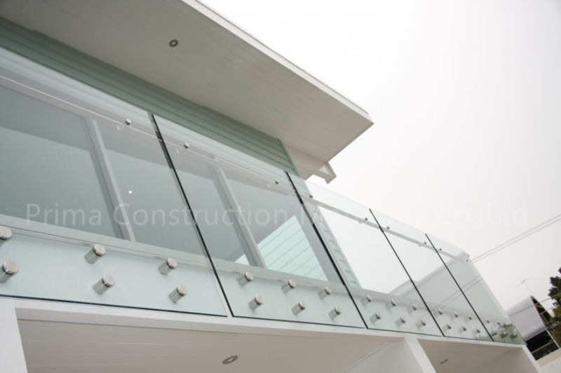 Standoff Glass Railing for Decking Terrace Railing Design