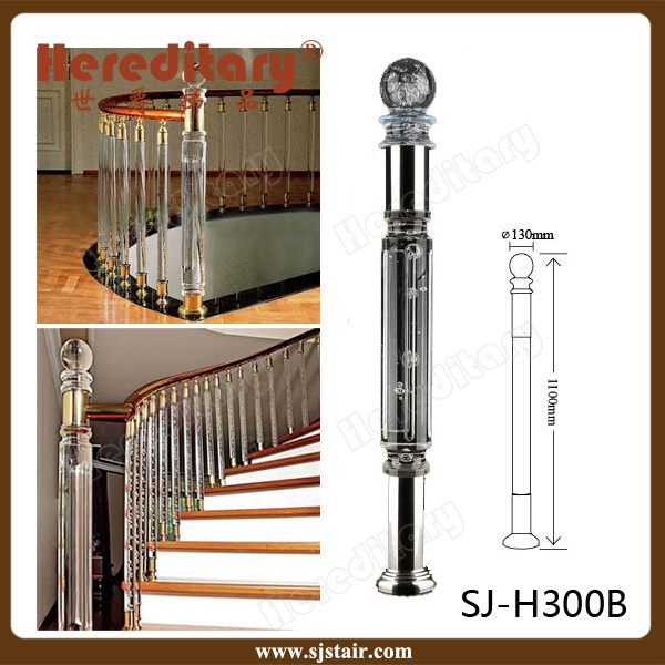 Modern House Decorative Clear Acrylic Balustrade/Ornamental Stair Railing