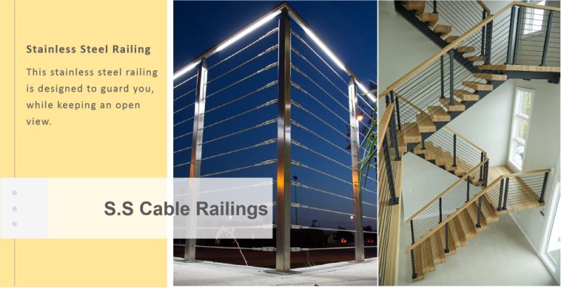 High Quality Stainless Steel Balustrade Cable Railing, Stainless Steel Railing Systems