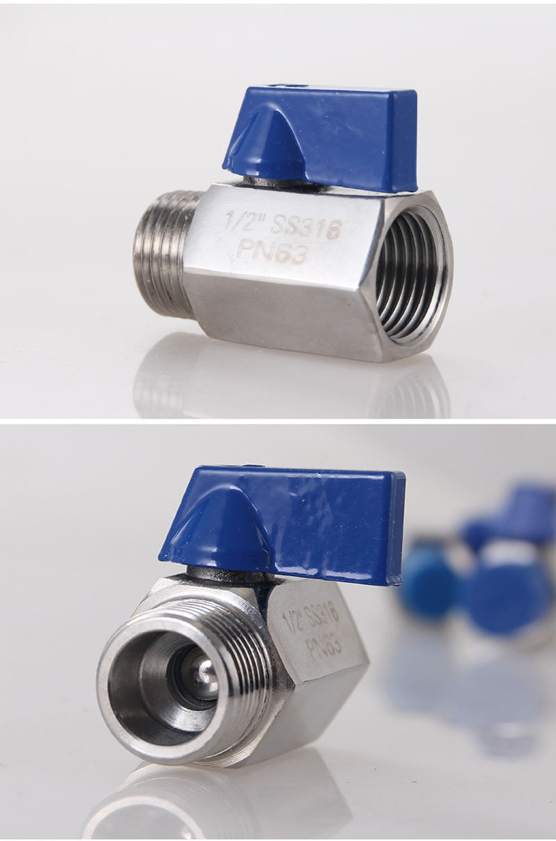 Polished Brass Mini Ball Valve with Chrome Plated Finishing