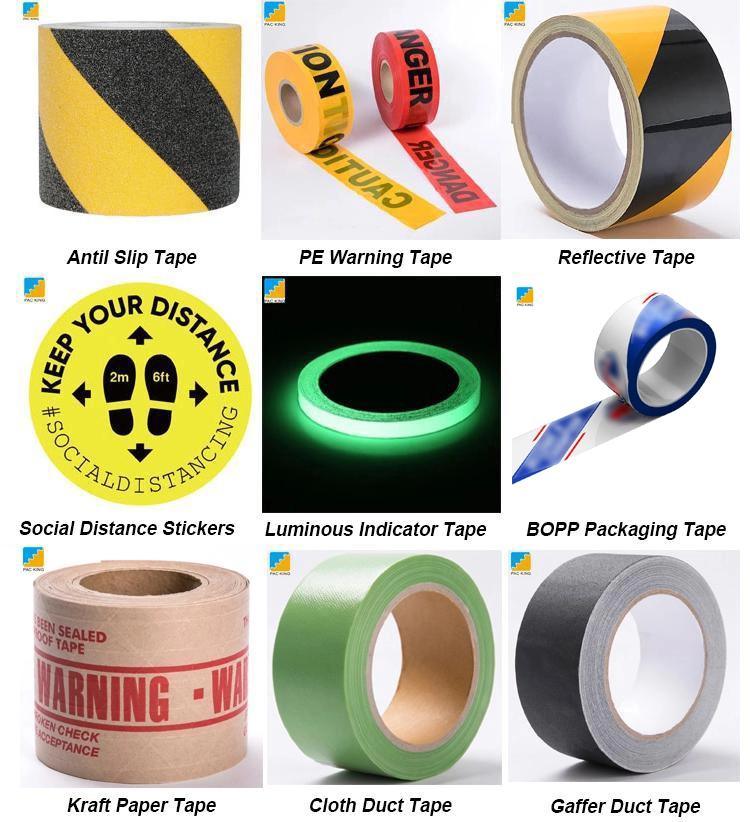 Red PVC Tape Thick Vinyl Single Sided Hazard Barrier Tape