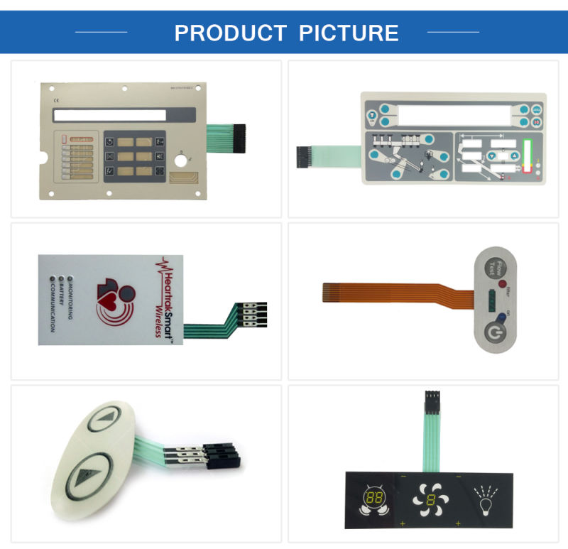 Custom Flat Pet Membrane Switch Graphic Overlay for Household Appliance