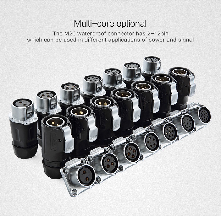 5 Pin Waterproof Connector Panel Waterproof Connectors UL