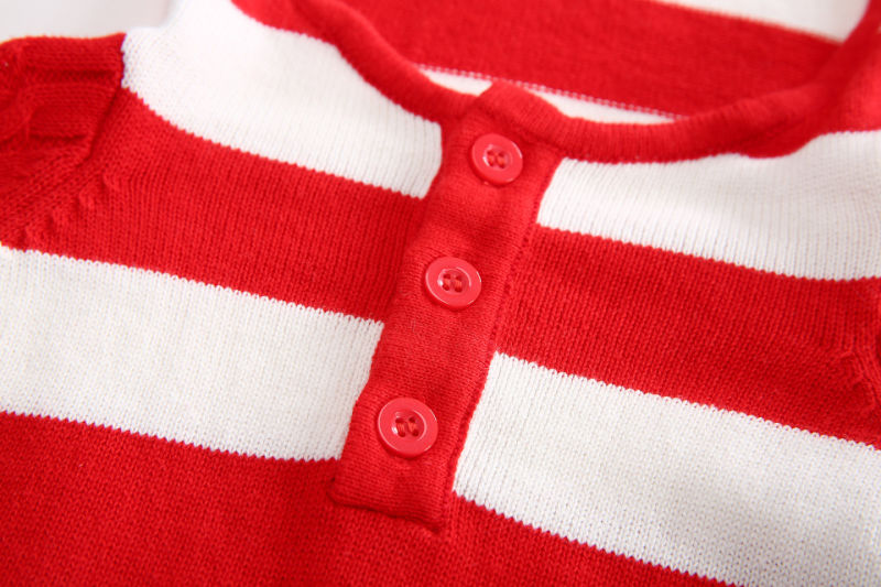 Children's Clothing Thin Hodded Knitwear Striped Sweater