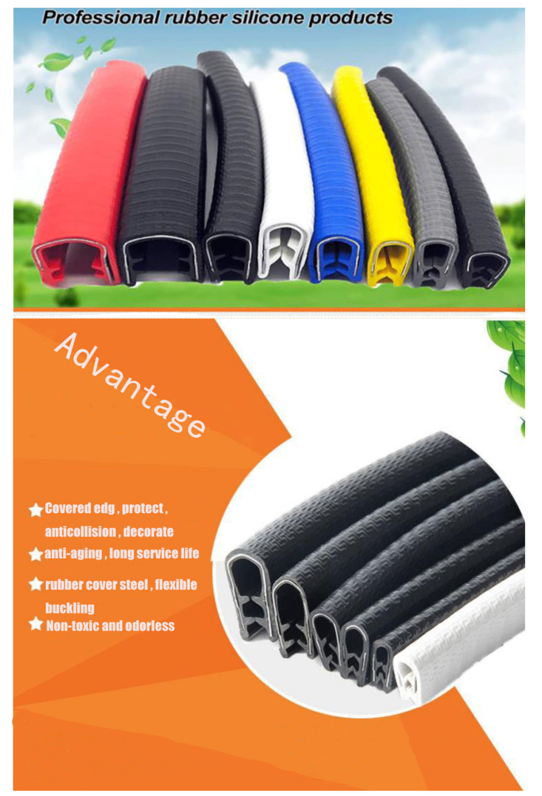 Auto Parts Rubber Profile Extruded Rubber Seal Strips