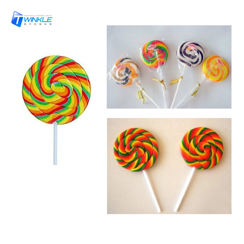 Golden Tie Big Round Lollipop Wrapping Machine Golden Ribbon Lollipop Packing Machine