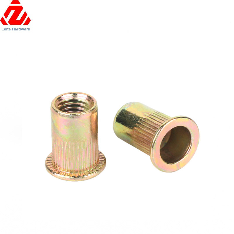 CNC Brass Turning Part/Brass Knurled Insert Nut Pin/Brass Threaded Insert Nuts