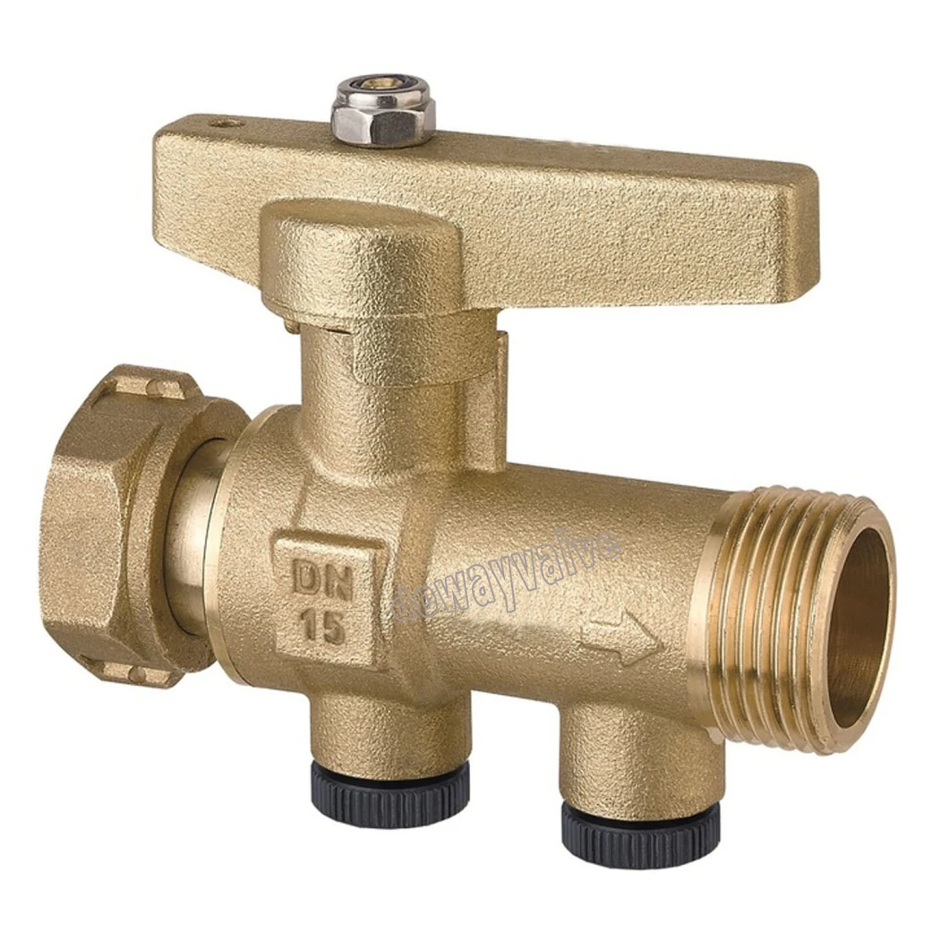 Anti Pollution Brass Angle Ball Valve with Brass Handle