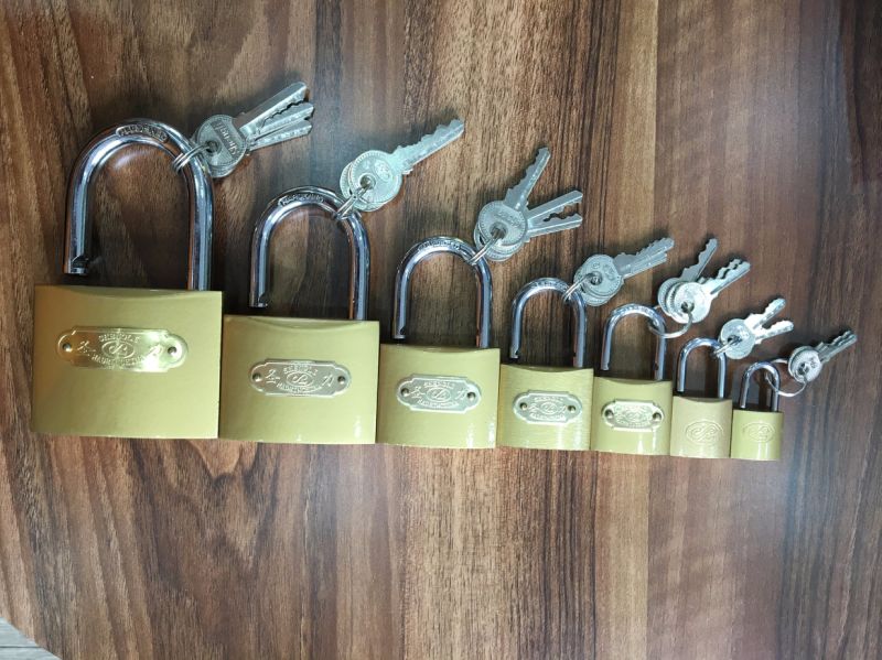 Cheap Brass Painted Finishing Imitate Brass Arc Type Padlock