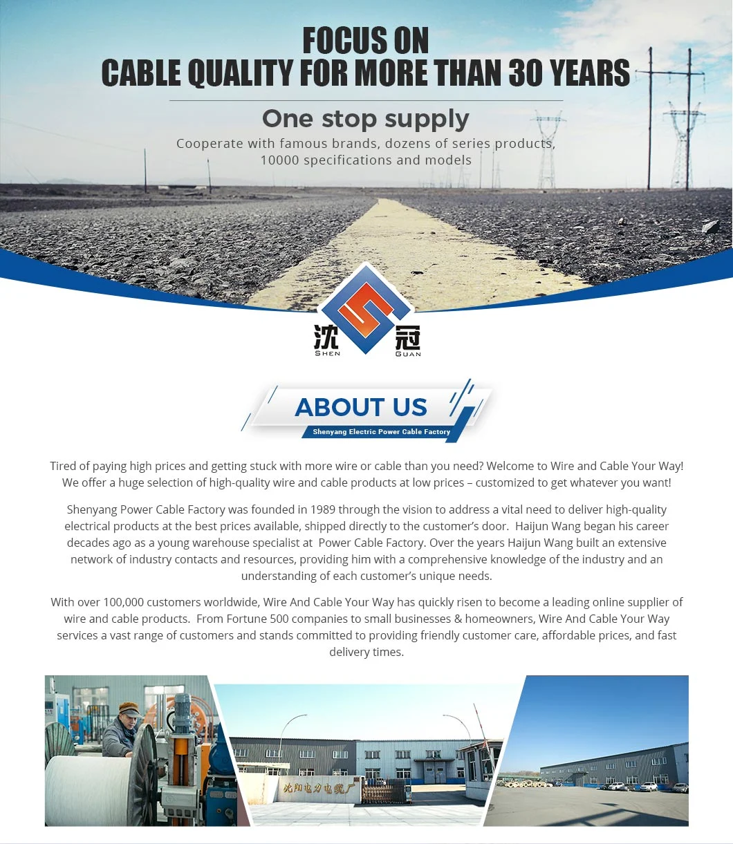 Shenguan Electrical Wires Mc Cable Copper Aluminum Low Voltage Armoured XLPE Cable Metal Clad Cable