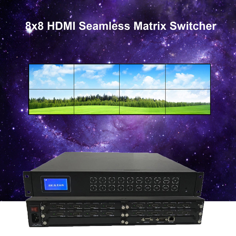 8X8 HDMI Seamless Matrix Switcher 8X8 Seamless Matrix Switcher with Video Wall Function