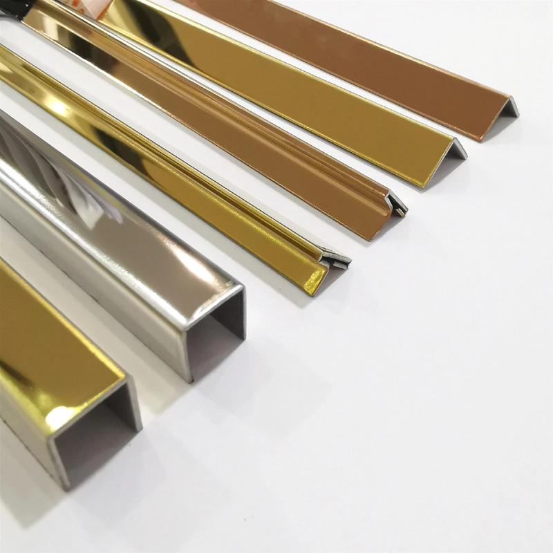 Mirror Stainless Steel Tile Trim L U T Decorative Metal Profile