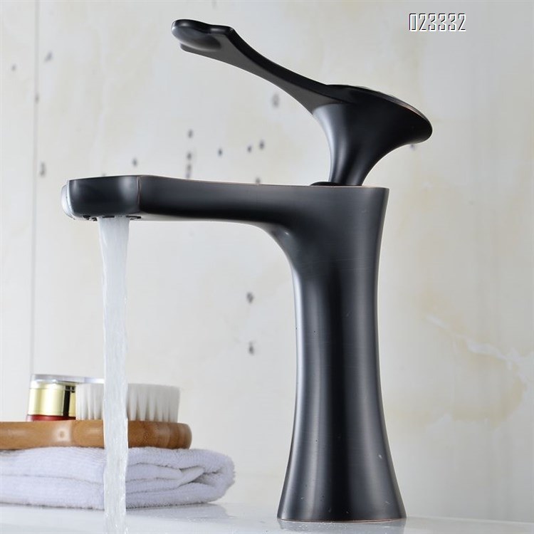 Copper Faucet Chrome Plate Basin Mixer Faucet