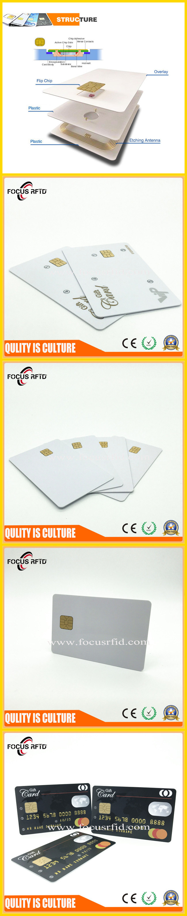 Blank Fast Delivery Magnetic Strip Contact IC Promotion Card