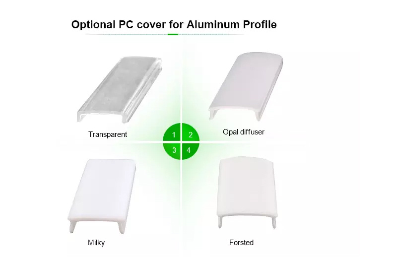 8mm PCB Width LED Strip Copper Heat Sink Aluminium Profile