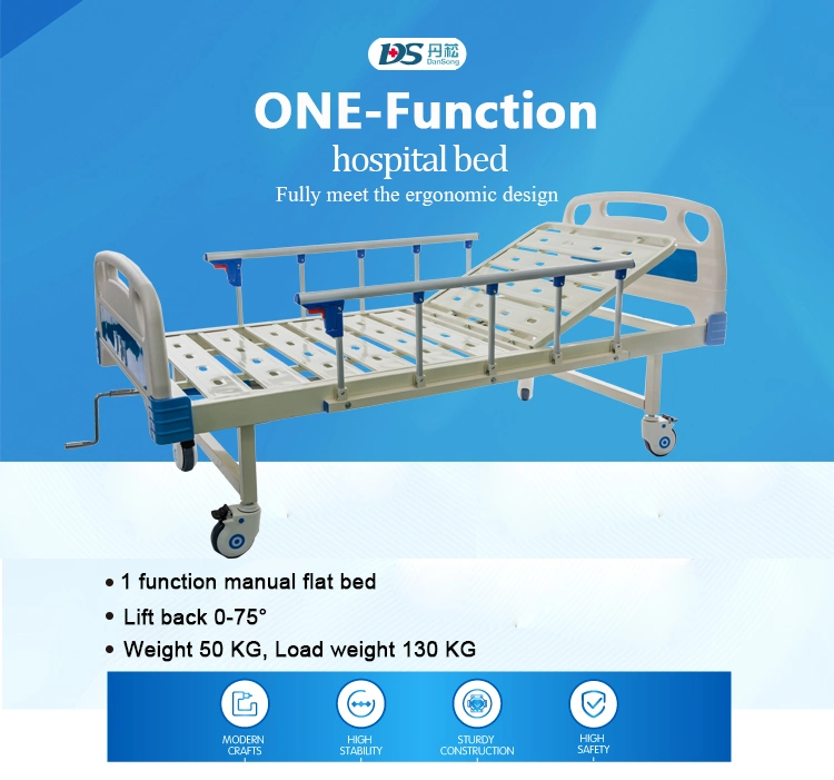 Wholesale 1 Cranks Folding Railing Old People Hospital Beds with ABS Headboard