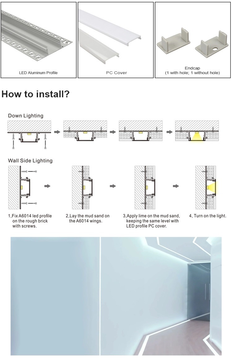 Aluminum LED Profile Strip Aluminum Profile for LED Strip Aluminum