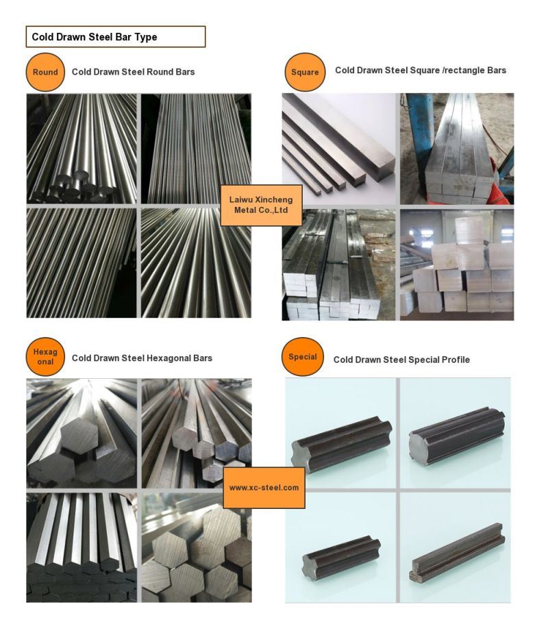 ASTM1045/Ck45/C45round Bar Square Bar Hexagonal Bar with Bright Surface in Cold Drawn