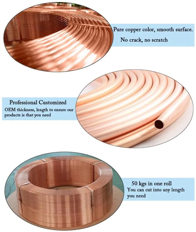 Pancake Coil Copper Pipe for Air Condition or Refrigerator Application Air Conditioner Copper Coil