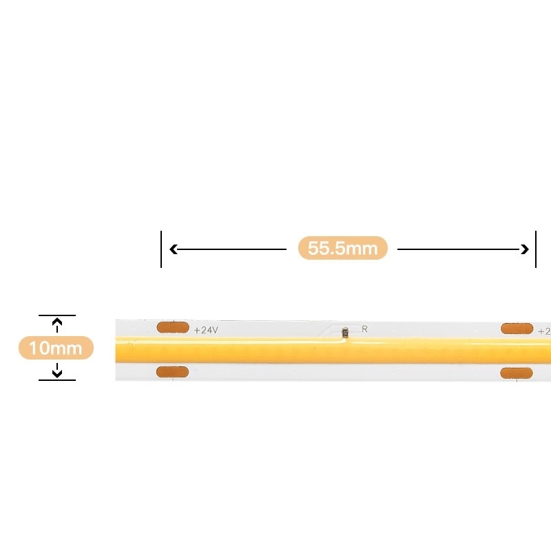 COB LED Strip DC 12V/24V Flexible COB Strip for Home/ Hotel/ Decorative Lighting