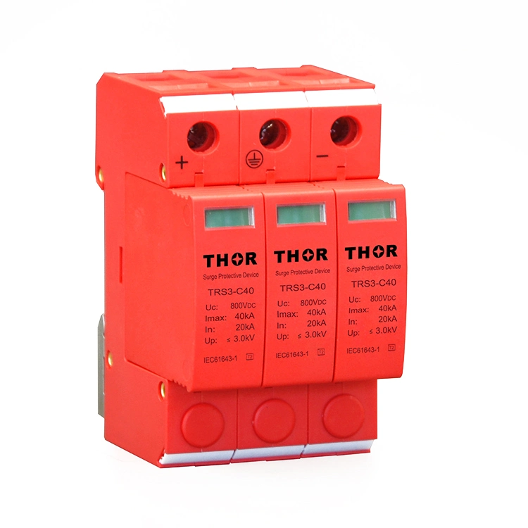 Solar PV Surge Protection 800V Photovoltaic Lightning Protection Outdoor Surge Protector Device DC SPD