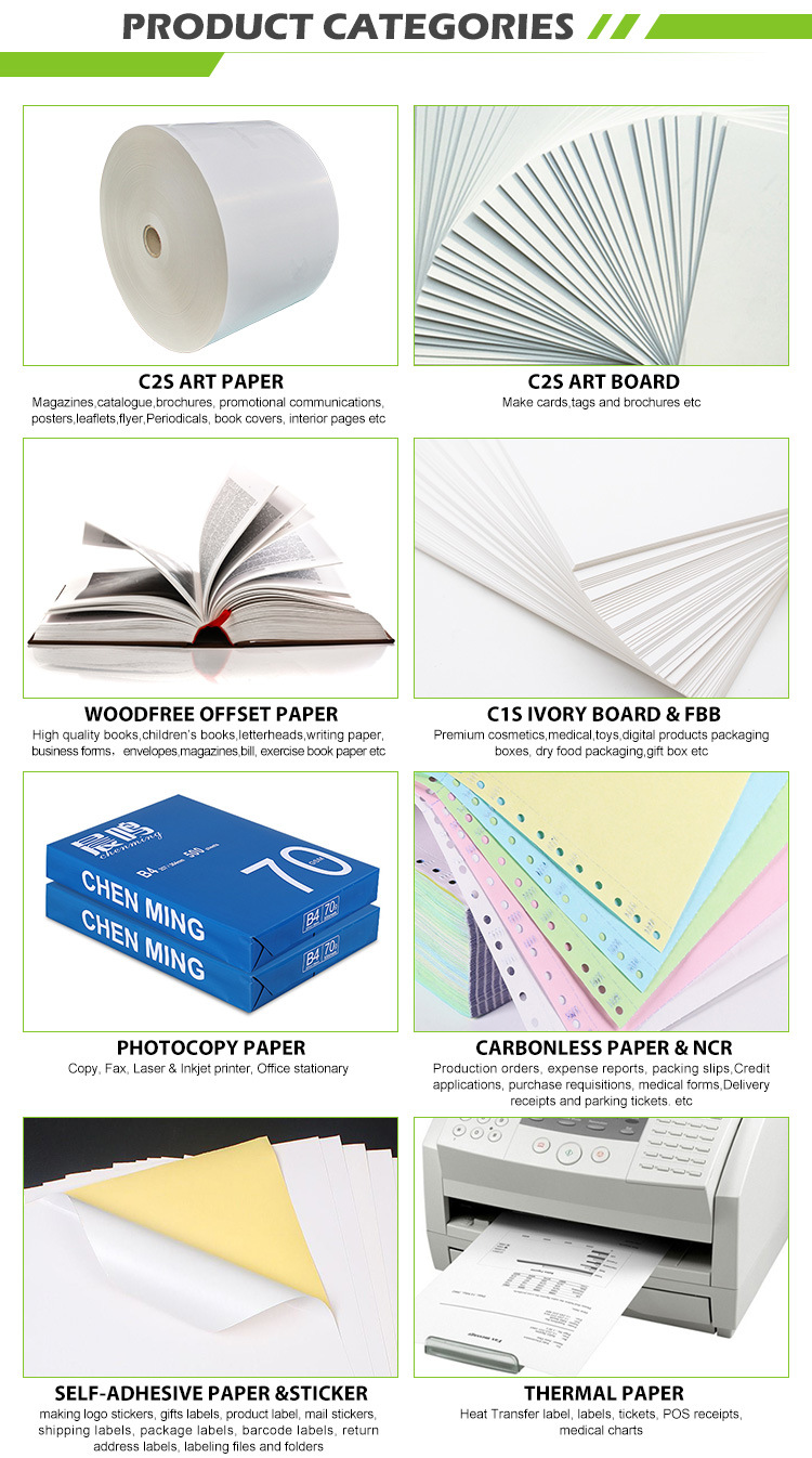 Uncoated White Woodfree Offset Printing White Bond Paper in China