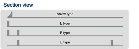 Aluminum F Profile Channel for Sign Letter of LED Strips