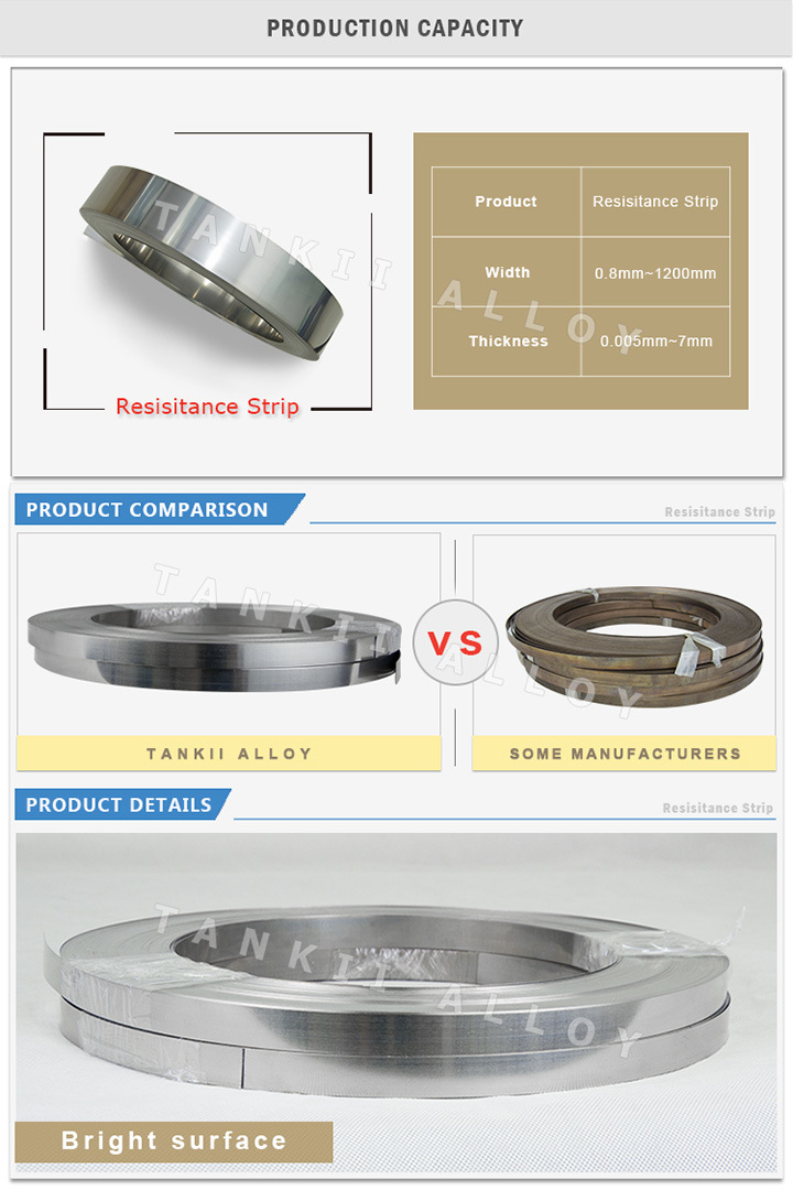 Nickel Chrome Alloy Cronix 80 Strip for Heating Element Nickel Chrome Alloy Strip