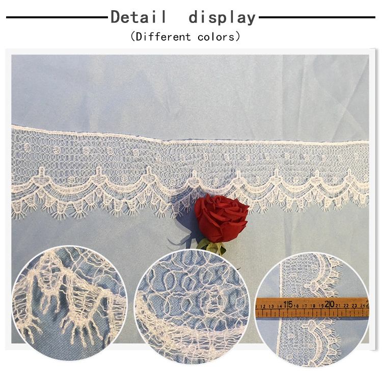 Garment Accessories Decorative Fabric Woven Flower Indian Lace Trim Hijab